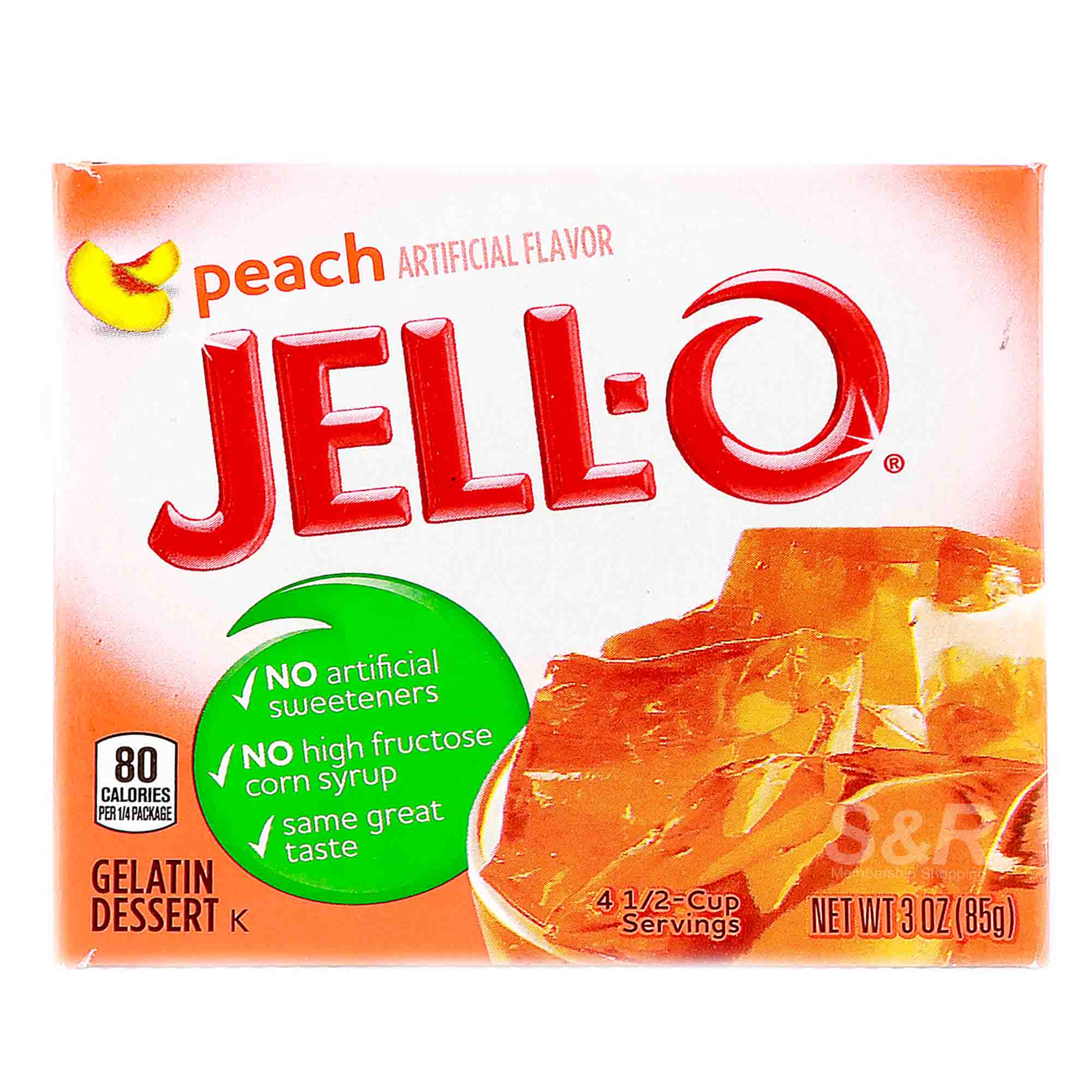 Jell-O Peach Gelatin Mix 85g